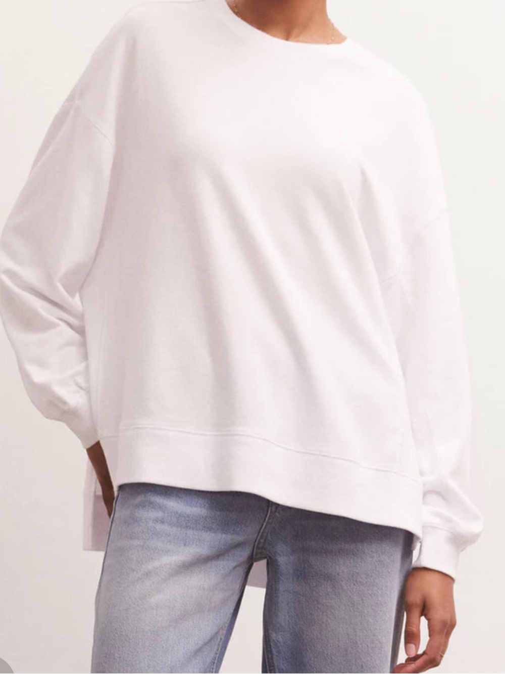 [Z Supply] Modern Weekender Sweatshirt in White